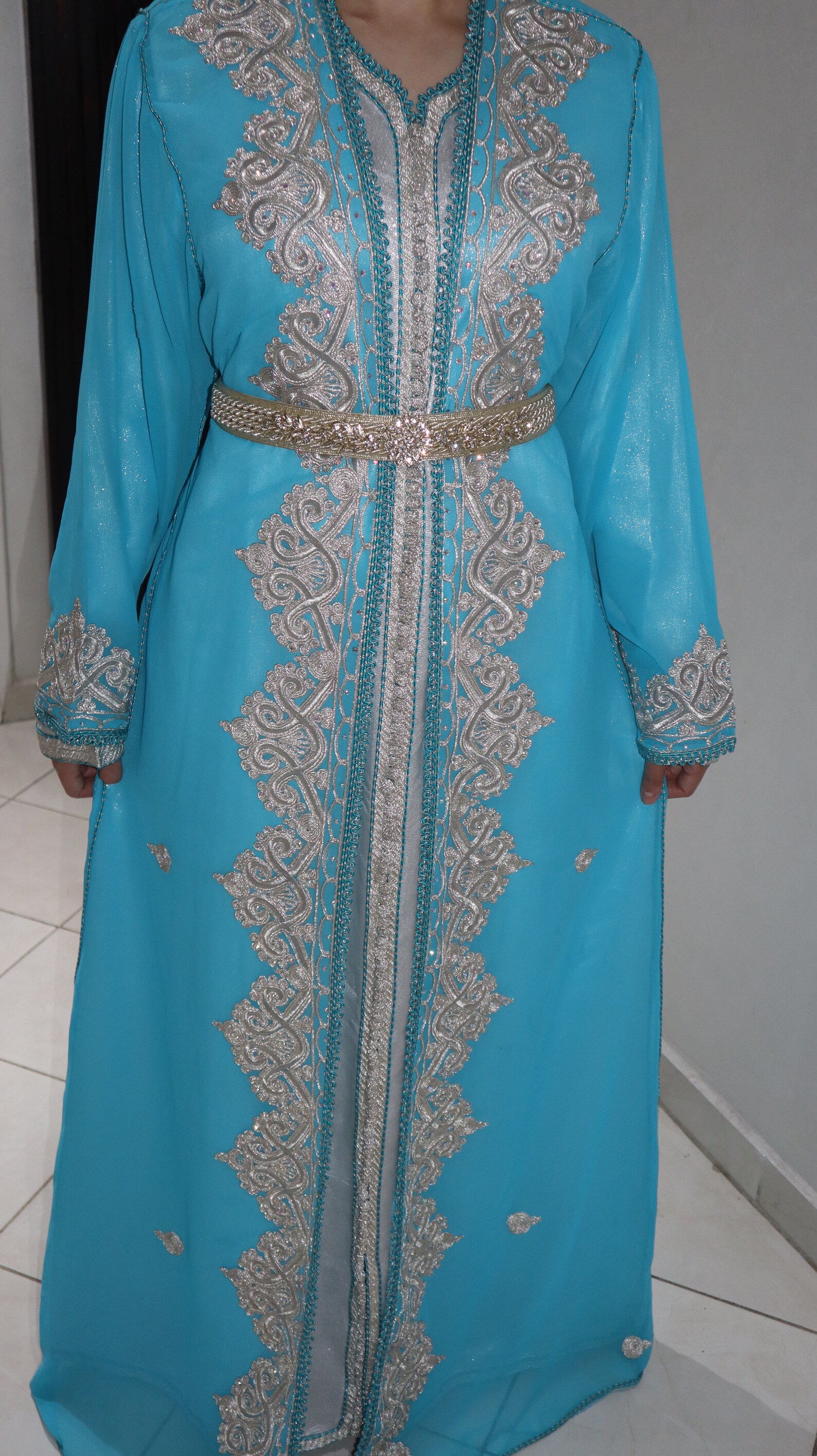 All over Multicolor moroccan kaftan main image 1