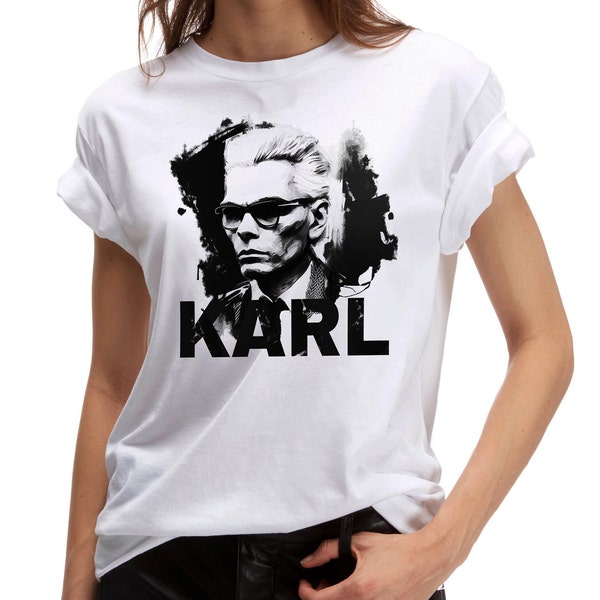 Karl Lagerfeld T-shirt Design for Fashion Lovers, Png, Jpg Instant Download