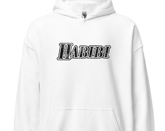 Habibi Hoody, Arabic Arabian Shirt, Unisex Muslim Habibi Sweatshirt, Gift for Boyfriend, Arabic Tee, Cute Arabian gift حبیبي