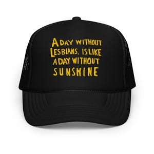 Boné Trucker do Orgulho Lésbico | Boné estilo retrô dos anos 80 | Presente lésbico perfeito, roupa para a Parada do Orgulho | Equipamento de apoio LGBTQIA+