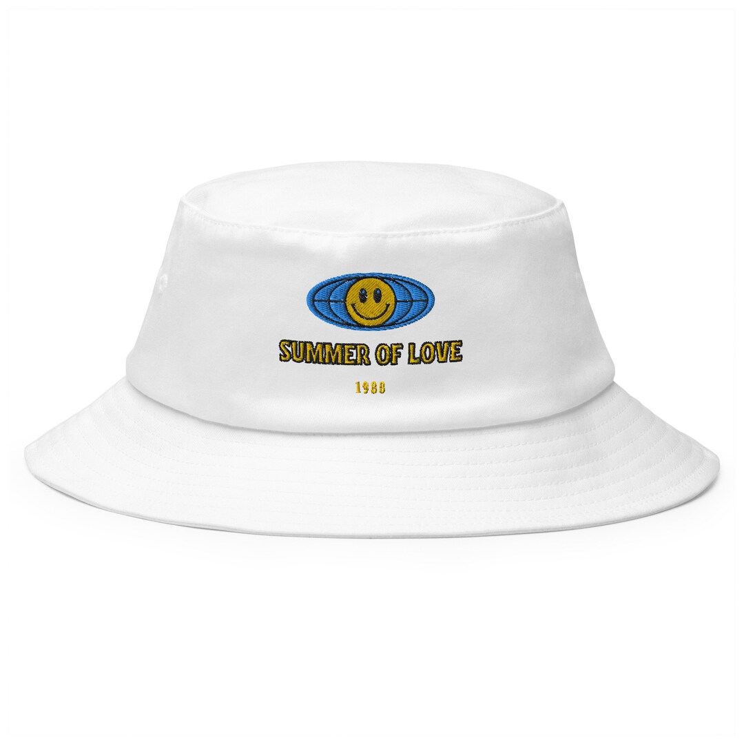 Summer of Love Old School Rave Bucket Hat , Acid House Rave  display picture 1