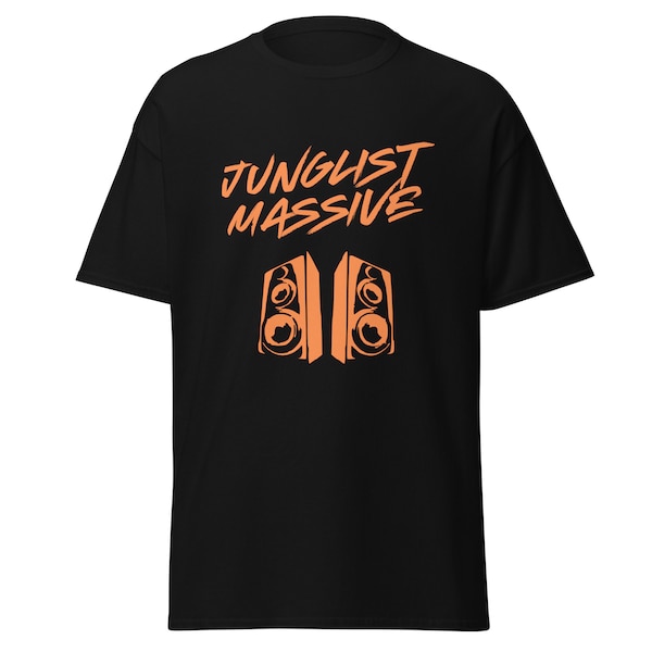 Junglist Massive T shirt, Retro Drum And Bass UK Raver 90s Djs Gift Tee