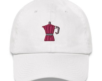 Moka Pot Makineta Hat, Funny Embroidered Espresso Hipster Hat, Trendy Gift for Coffee Barista Retro Lovers | Bachelorette Party Favor