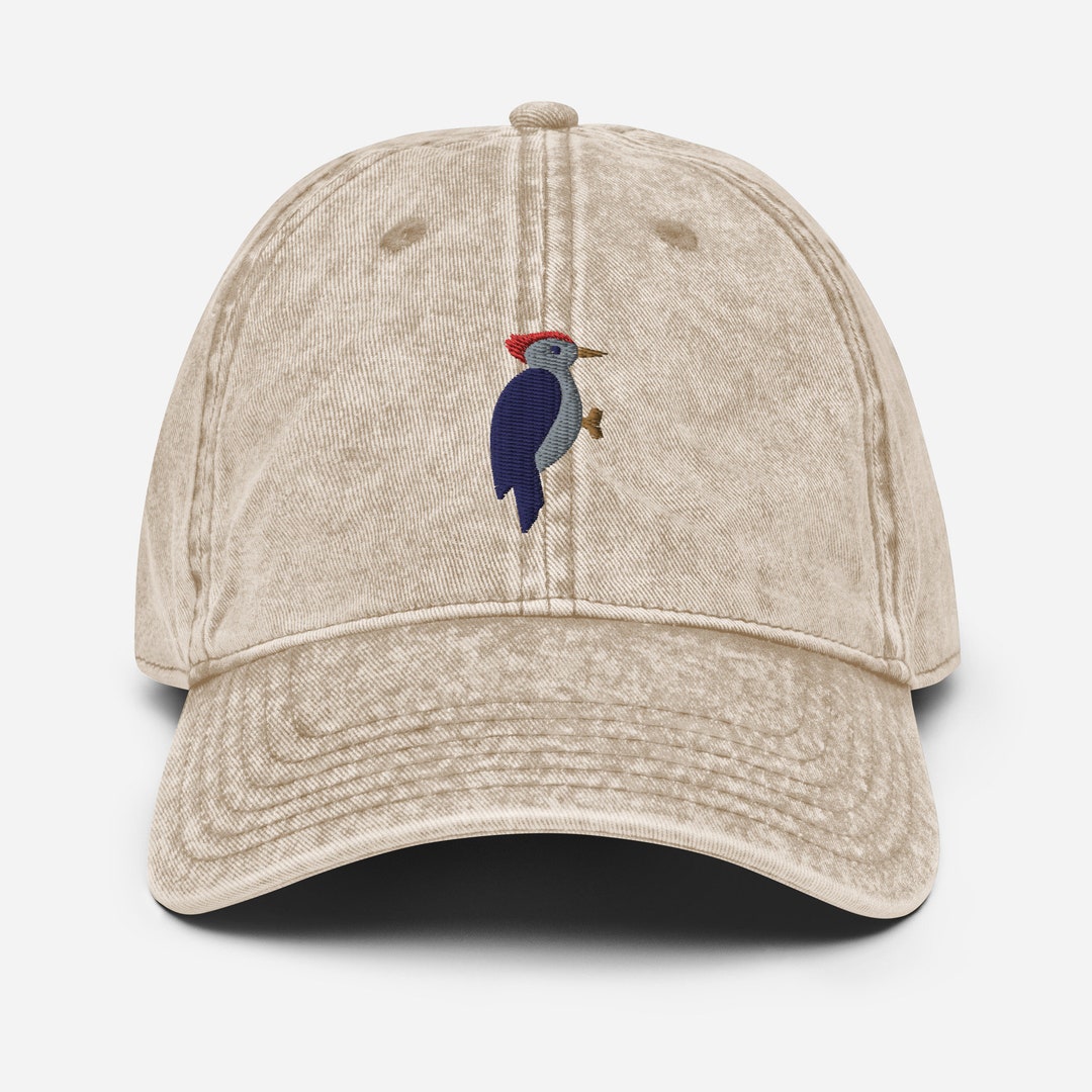 Pileated Woodpecker Hat, Red Bird Vintage Cotton Twill Cap, Birder Hat, Cute Birders Gift. Etsy