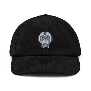 Space Cat Embroidery Corduroy hat, Astronaut Cat Hat | Cotton SnapBack, Dad Hat, Summer Cats Baseball Cap, Cool Cap