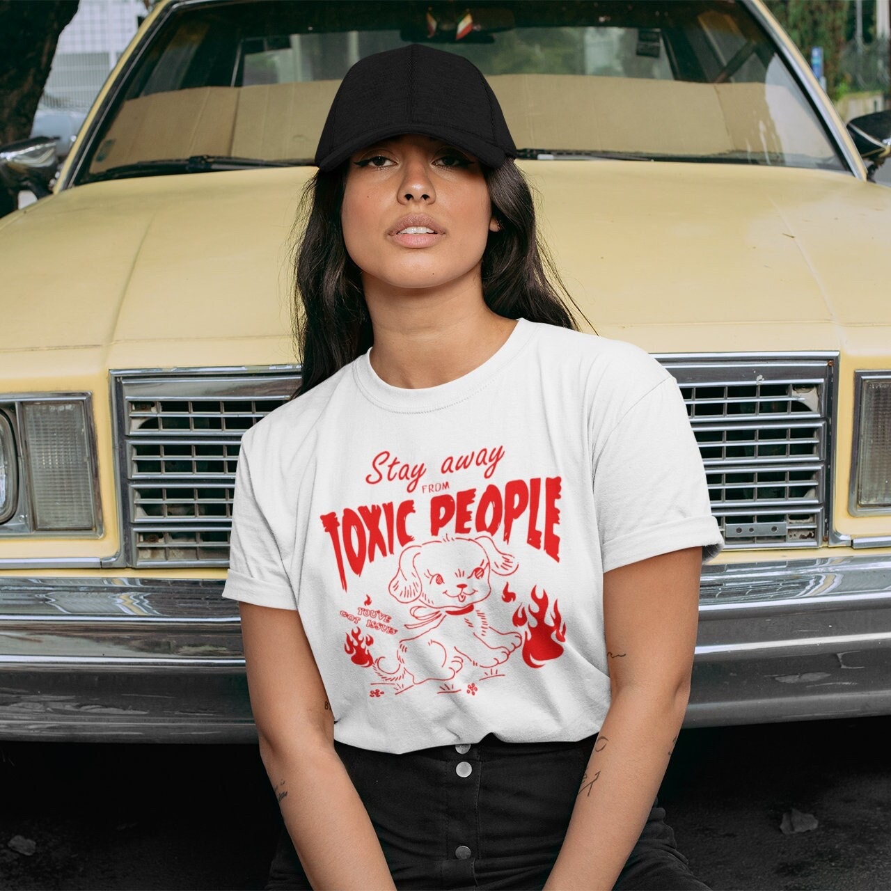 Toxic People Shirt, Stay Away from Toxic People tee, 2YK Aesthetic Organic Shirt