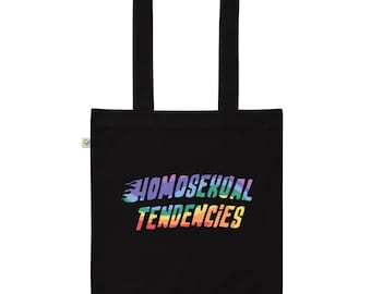 Homosexual Tendencies Organic tote bag , Gay Lesbian tote bag , LGBTQ Clothing, Pride Flag Vintage, Gift for a Gay Friend