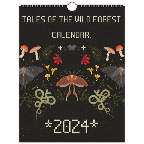 Calendar 2024 Wall Mushroom Etsy