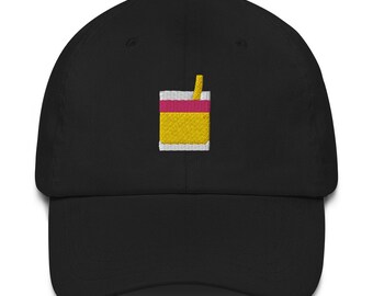 New York Sour embroidered Hat, on the Rocks Dad Hat , Gift for Scotch, Whisky, Bourbon lovers, Gifts For Bartenders