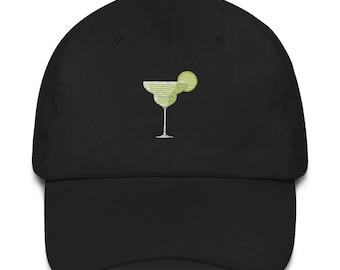 Margarita embroidered Hat, Hipster party festival tequila Dad Hat,Pool hat Gifts For Bartenders