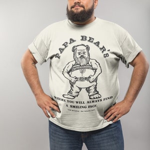 Gay Bear Shirt, Papa Bears Queer Bar Vintage Graphic Tee, Cute Cartoon Daddy Bear Pride T shirt, Retro Funny Gay Gifts