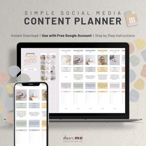 Google Sheets Content Manager, Social Media Calendar & Planner, Instagram Feed Planner