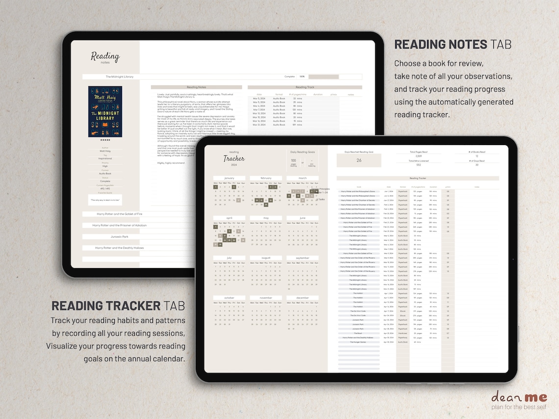 Google Sheets Book Tracker Spreadsheets, Neutral Colors Reading Log ...