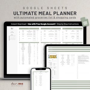 Planificateur de repas et liste de courses automatisée, calculateur de macros et de calories, générateur de cartes de courses