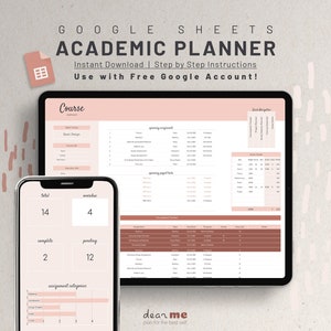 Ultimate Academic Planner, Google Sheets Digital Student Planner Spreadsheets, Assignment Tracker, GPA Calculator
