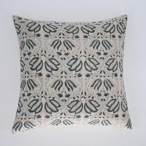 SAKKIRA//Designer Floral Natural Linen Covers, Boho Pillow, Decorative Throw Pillow, Floral Pillow covers, Fall Pillow, Neutral Pillow,