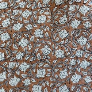 Linen Fabric  block print fabric in summers Soft Linen Fabric  - best for Upholstery , cushion cover , sofa/chair cover , and other crafts