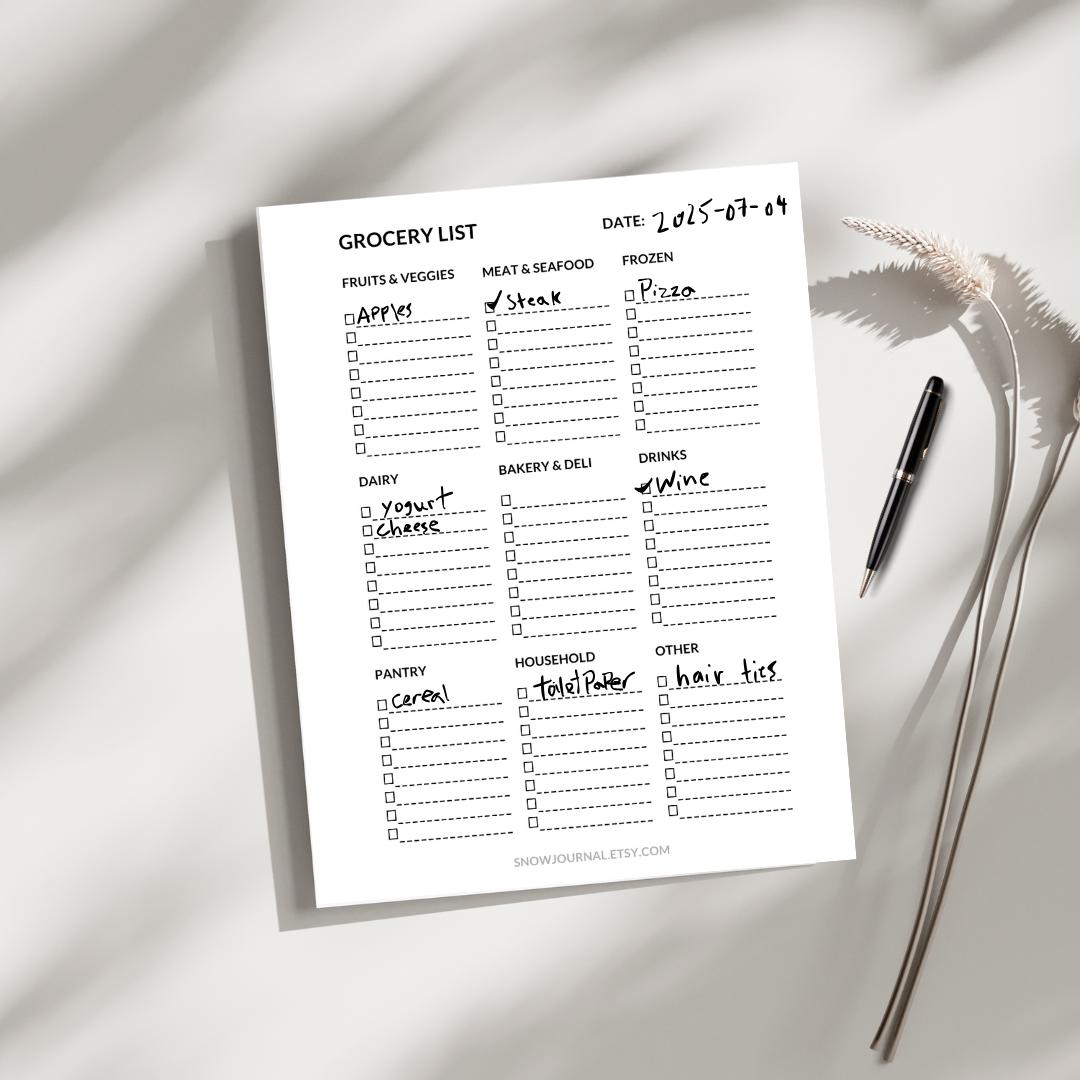 Keto Food List | Keto Grocery List Printable | Low Carb Food List | Keto Tracker | Meal Planner and Groceries Planner | Instant Download