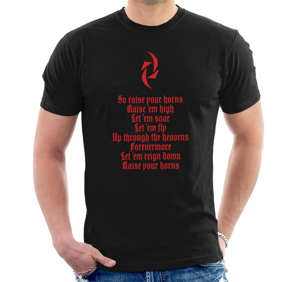 Halestorm Logo Raise Your Horns Lyrics Men's Tshirt Etsy