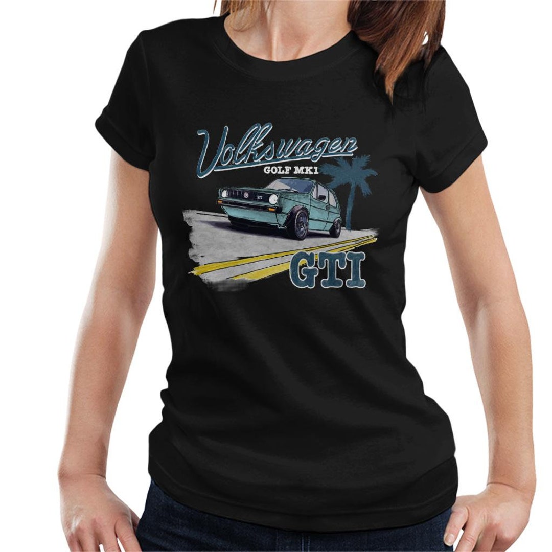 Volkswagen Golf MK1 GT1 White Text Women's T-shirt - Etsy