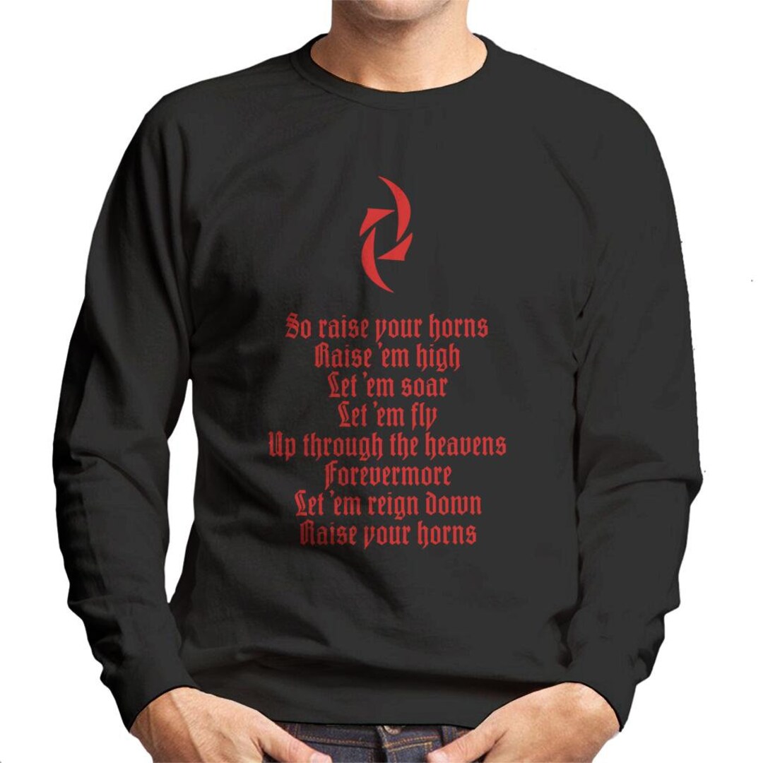 Halestorm Logo Raise Your Horns Lyrics Men's Sweatshirt Etsy