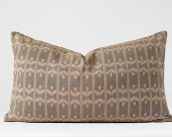 ikkat lumbar handloom cotton pillow cover. designer bolster cotton throw pillow. Indian handmade pillow. earthy throw pillow
