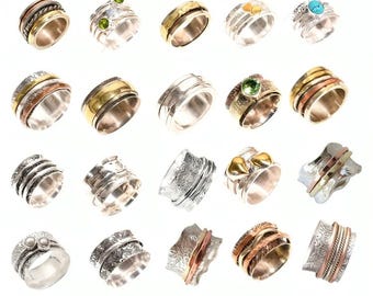 Wholesale Spinner Rings Lot, Spinner Rings, Fidget Ring, Anxiety