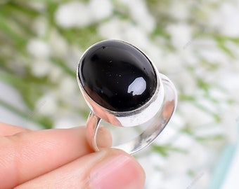 NOVICA Handmade Onyx Cocktail Ring – .925 Sterling Silver 'Black Jasmine' Statement Ring From India - View #7
