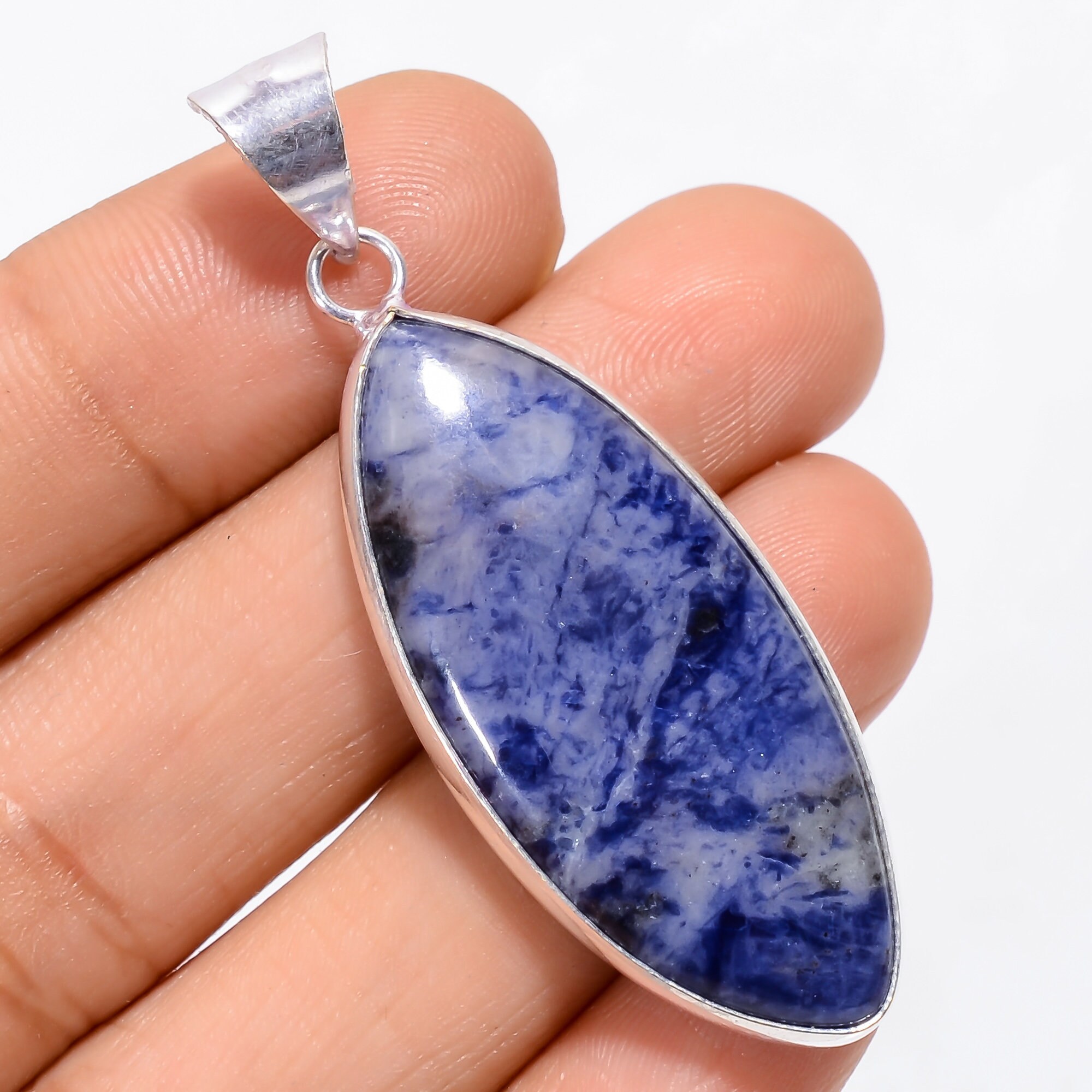 Pendentif En Sodalite Naturelle De Namibie - 101 Carats - Réf AC38 - Neuf Avec étiquettes