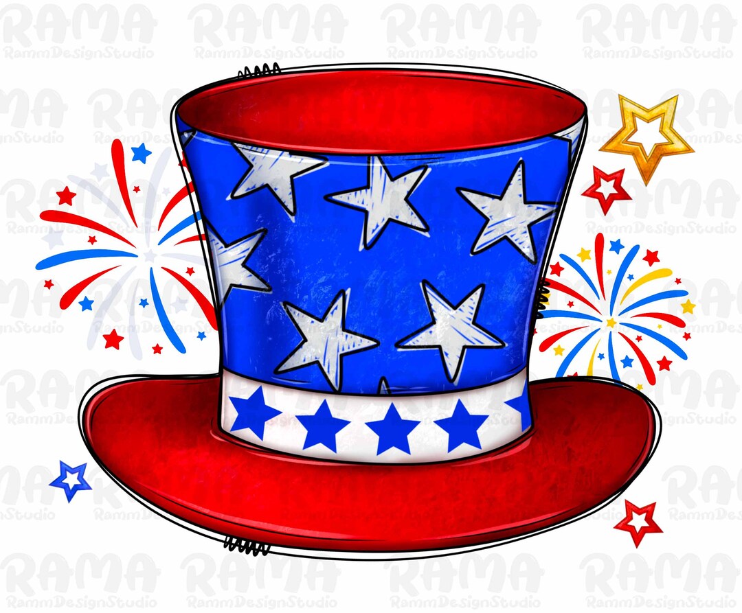 4th of July Png, Uncle Sam Hat, American Hat Png, Patriotic Hat Png ...
