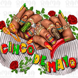 Cinco De Mayo Nails Black Woman Png,Black Woman Hand Png, Nail Artists Png,Cinco De Mayo,Sombrero,Cinco de Drinko Png,Cinco De Mayo Fiesta,