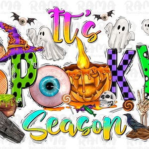 It&#39;s Spooky Season Png, Pumpkin Png, Happy Halloween Png, Spooky Png, Ghost png, Western png, Digital Download, Sublimation Design File Png