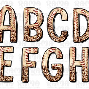 Baseball Doodle Alphabet Bundle, Baseball PNG Letters, Baseball Design Png, Sublimation Design, Baseball Alphabet, Font Png, Game Day Png