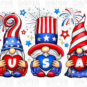 USA gnomies png sublimation design download, 4th Of July png, USA png, gnomies png, Independence Day png, American gnomes png,Sublimate Png