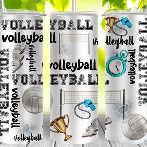 Volleyball 20 oz skinny tumbler png sublimation design download,sport tumbler wrap png,20 oz tumbler designs,Volleyball tumbler png download