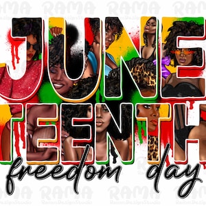 Juneteenth freedom day png sublimation design download, afro women png, Juneteenth png, 1865 vibes png, sublimate designs download