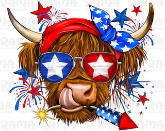 Patriotic Cow Png,American Cow Png, Usa Cow Png, Western, American, Western Sublimations, Cow Sublimations, American Cow Png