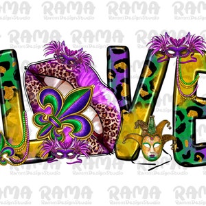 Mardi Gras Love Lips Png Sublimation Design,Love Lips Png,Mardi Gras Love Png,Mardi Gras Fleur De Lis Png,Mardi Gras Png,Png,Digital Downlod