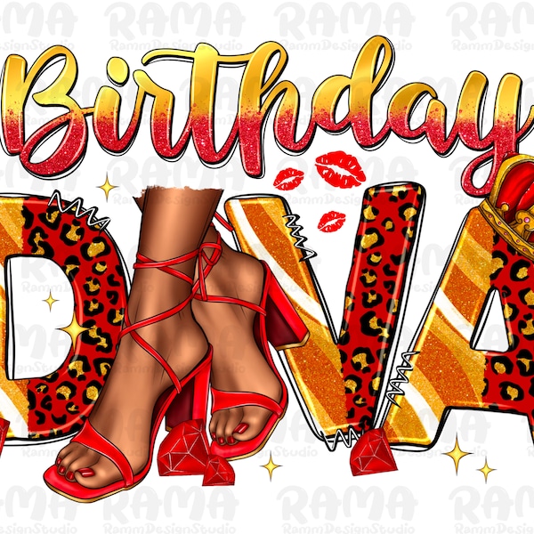 Birthday diva png sublimation design download, birthday party png, birthday queen png, birthday png, sublimate designs download