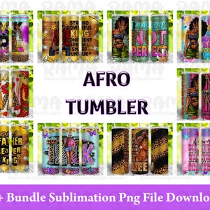 10 Black Woman Tumbler Bundle, 20oz Skinny Tumbler , Black Girl Bundle PNG Wrap, Melanin Girl, Black Queen PNG Digital File Sublimation