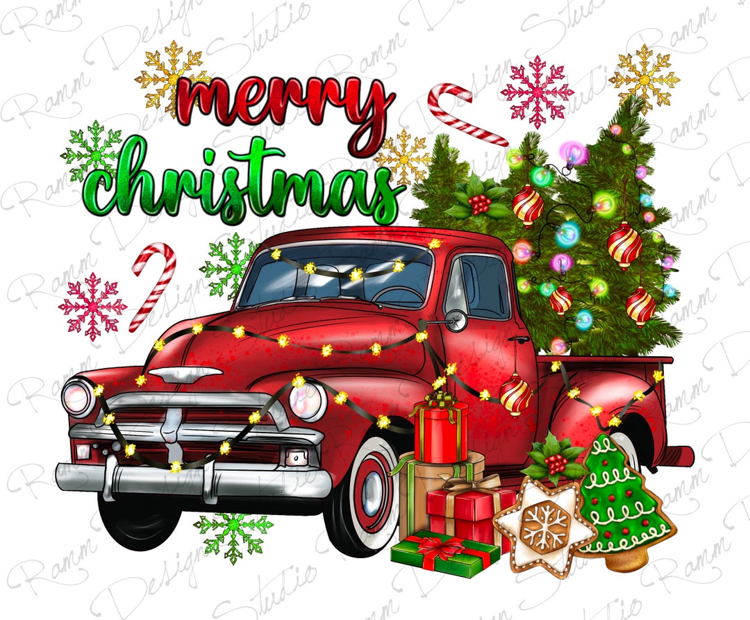 Merry Christmas Truck Png,christmas Png,christmas Gift Png,christmas ...