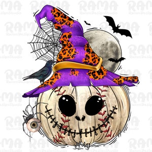 Halloween Baseball Pumpkin Png, Witches Baseball Pumpkin Png,Baseball Player Halloween Pumpkin Png,Baseball Halloween Png Sublimation Design