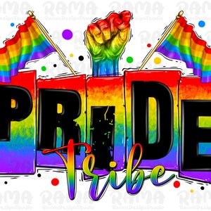 Pride tribe png sublimation design download, LGBTQ+ png, love is love png, western pride png, pride flag png, sublimate designs download