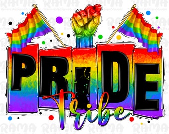 Pride tribe png sublimation design download, LGBTQ+ png, love is love png, western pride png, pride flag png, sublimate designs download