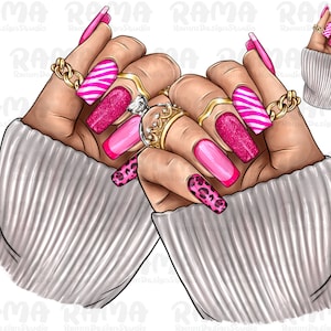 Woman nails pretty hands png sublimation design download, nail boss png, nail tech png, nail artist png, sublimate designs download