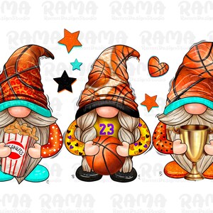 Basketball gnomes png sublimation design download, Basketball png, game day png, sport gnomes png, sublimate designs download