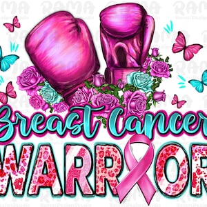 Breast Cancer warrior png sublimation design download, Breast Cancer png, Cancer awareness png, boxing gloves png,sublimate designs download