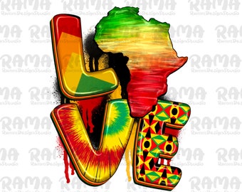 Love Juneteenth Africa png sublimation design télécharger, Juneteenth png, Jour de l’émancipation png, sublimation designs télécharger