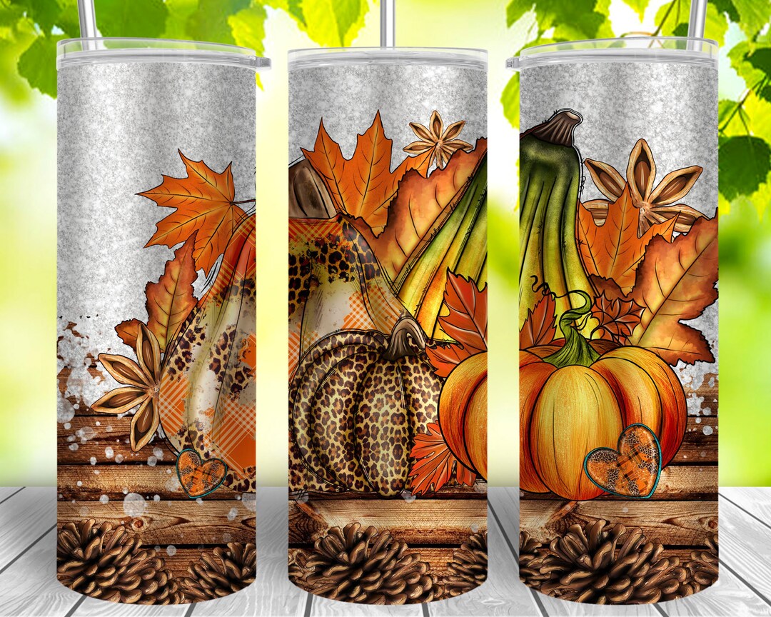 Fall 20 Oz Skinny Tumbler Png Sublimation Design Download, Fall Tumbler ...