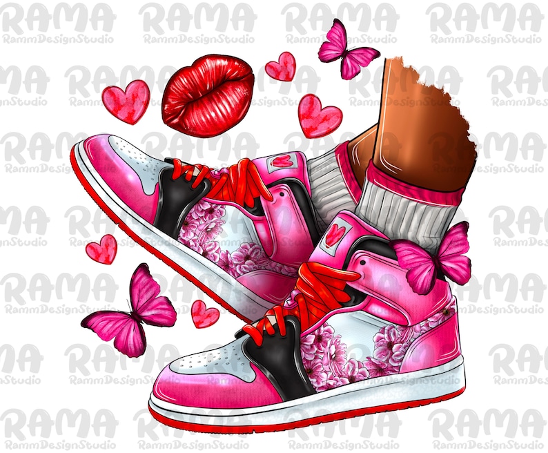 Valentine's Day Sneakers Png Sublimation Design Etsy
